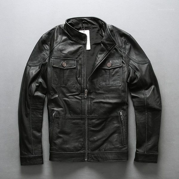 men's leather & faux genuine motorcycle rider spring autumn vintage black jacket male soft cowhide coat
men's leather & faux genuine motorcycle rider spring autumn vintage black jacket male soft cowhide coat