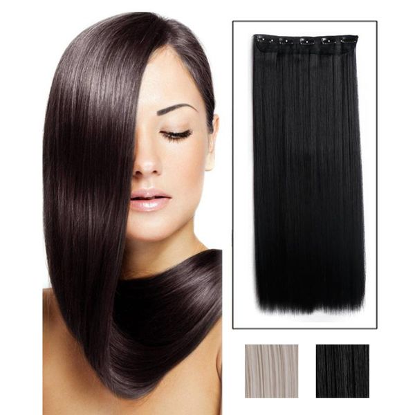 synthetic wigs ung 24inch one piece women long straight 3/4 full head clip in hair hairpieces, Black
synthetic wigs ung 24inch one piece women long straight 3/4 full head clip in hair hairpieces, Black