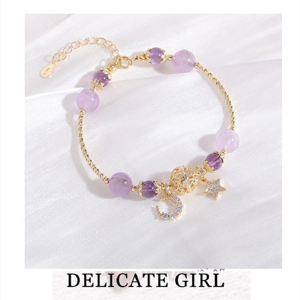 charm bracelets simple lavender amethyst bracelet stone transfer lucky love peach couple gift, Golden;silver
charm bracelets simple lavender amethyst bracelet stone transfer lucky love peach couple gift, Golden;silver