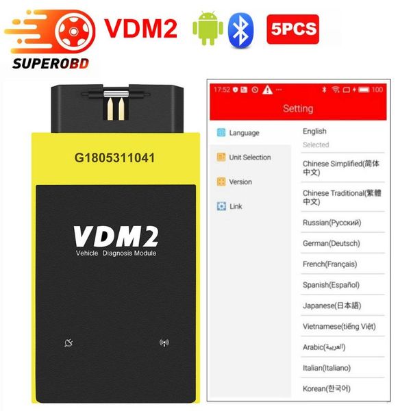 code readers & scan tools 5pcs ucandas vdm2 full system v5.2 bluetooth/wifi obd2 vdm ii for android 2 obdii scanner pk easydiag update fre
code readers & scan tools 5pcs ucandas vdm2 full system v5.2 bluetooth/wifi obd2 vdm ii for android 2 obdii scanner pk easydiag update fre