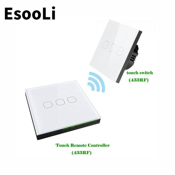 smart home control esooli mute switch eu standard 1/2/3 gang 2 way white wireless remote wall light touch stick
smart home control esooli mute switch eu standard 1/2/3 gang 2 way white wireless remote wall light touch stick