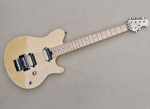 natural wood color electric guitar with flame maple veneer,floyd rose,humbuckers pickups,maple fretboard
natural wood color electric guitar with flame maple veneer,floyd rose,humbuckers pickups,maple fretboard