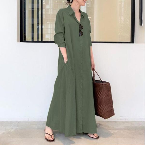 casual dresses long shirt dress women solid color lapel cotton linen sleeve pocket simple vintage fashion daily wild robe femme, Black;gray
casual dresses long shirt dress women solid color lapel cotton linen sleeve pocket simple vintage fashion daily wild robe femme, Black;gray