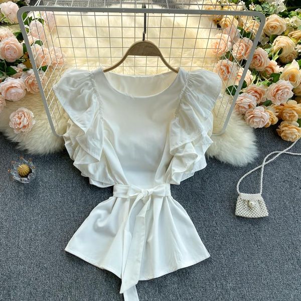women's blouses & shirts blusas y camisas blusa feminina chiffon o neck femme sleeveless elegantes female for women, White
women's blouses & shirts blusas y camisas blusa feminina chiffon o neck femme sleeveless elegantes female for women, White