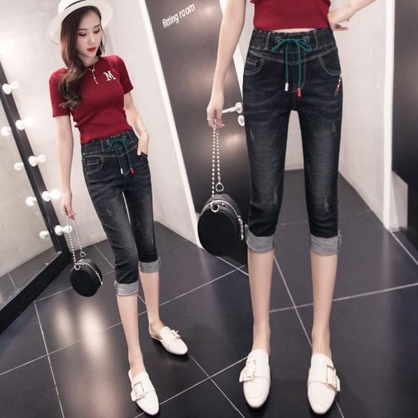 women's jeans make the cowboy 7 minutes of pants female elastic model cultivate one's morality show thin black bigger sizes in, Blue
women's jeans make the cowboy 7 minutes of pants female elastic model cultivate one's morality show thin black bigger sizes in, Blue