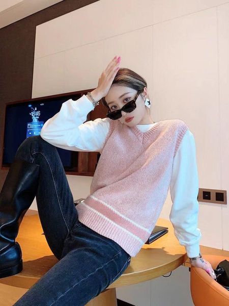 women's sweaters fashion yk1288 2021 runway luxury european design party style clothing, White;black
women's sweaters fashion yk1288 2021 runway luxury european design party style clothing, White;black