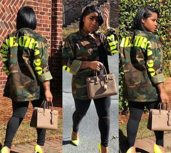 women's jackets camouflage casual womens letter printed coats fashion designer lapel neck coat with single breasted, Black;brown
women's jackets camouflage casual womens letter printed coats fashion designer lapel neck coat with single breasted, Black;brown