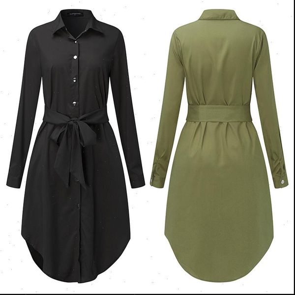 2021 elegant women long sleeve shirt dress robe 5xl femme vintage lapel neck loose plus size casual tunic autumn spring vestidos, Black;gray
2021 elegant women long sleeve shirt dress robe 5xl femme vintage lapel neck loose plus size casual tunic autumn spring vestidos, Black;gray