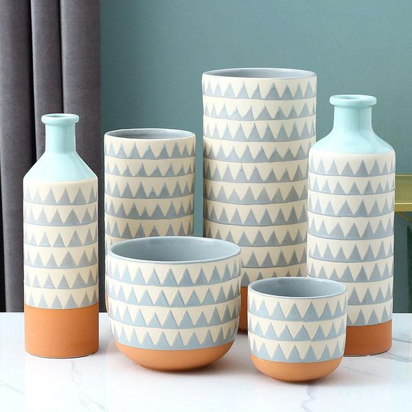 vases nordic simple triangular pattern ceramic vase modern home living room combination flower arrangement creative office decor
vases nordic simple triangular pattern ceramic vase modern home living room combination flower arrangement creative office decor