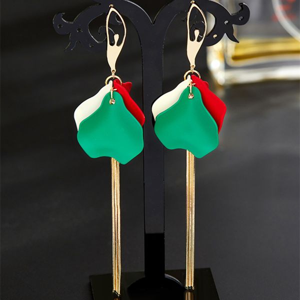 s925 morandi color petal earrings female exaggerated tassel long net red temperament, Golden
s925 morandi color petal earrings female exaggerated tassel long net red temperament, Golden