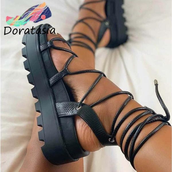 doratasia 2021 new arrival women solid lace up wedges rome shoes cool fashion casual summer sandals women sandals, Black
doratasia 2021 new arrival women solid lace up wedges rome shoes cool fashion casual summer sandals women sandals, Black