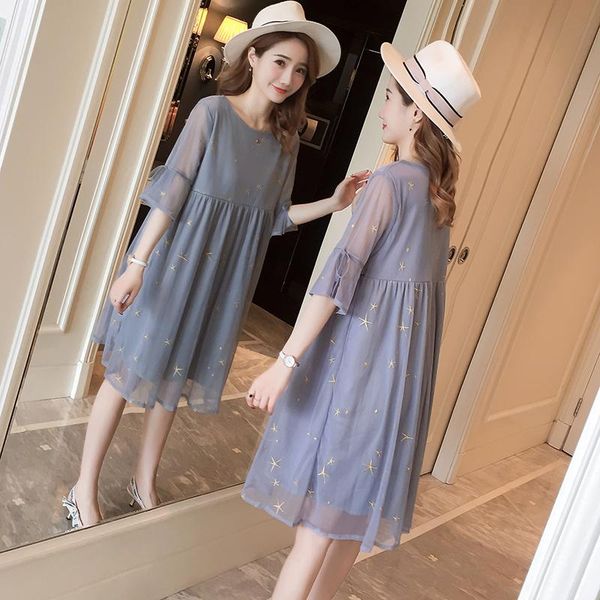 maternity dresses 1pcs dress round neck short-sleeved chiffon breastfeeding clothes summer outing breathable skirt lb855, White
maternity dresses 1pcs dress round neck short-sleeved chiffon breastfeeding clothes summer outing breathable skirt lb855, White