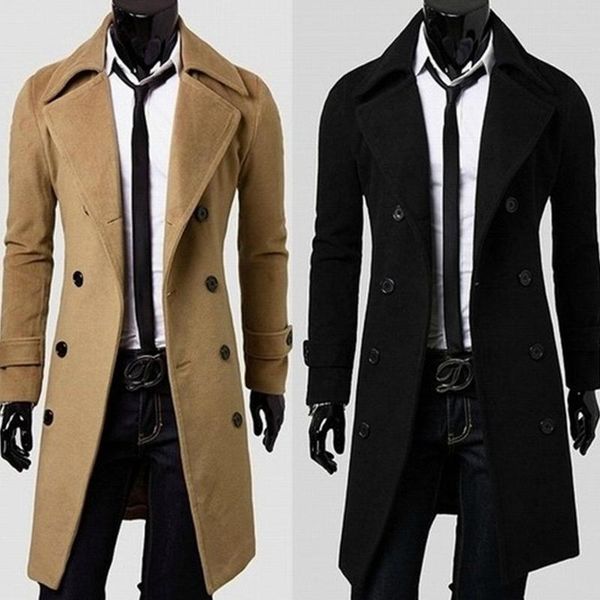 men's trench coats wepbel solid color business wear woolen coat men autumn long double breasted slim fit jackets, Tan;black
men's trench coats wepbel solid color business wear woolen coat men autumn long double breasted slim fit jackets, Tan;black
