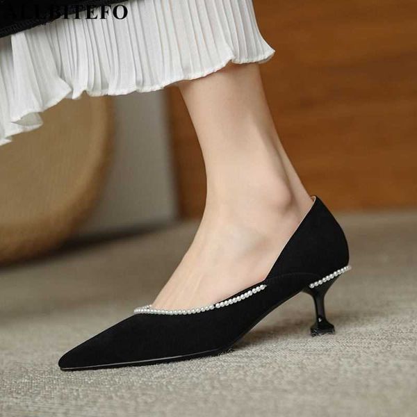 allbitefo sweet pearl genuine leather high heel shoes sheepskin inside thin heel wedding women shoes autumn women heels shoes 210611, Black
allbitefo sweet pearl genuine leather high heel shoes sheepskin inside thin heel wedding women shoes autumn women heels shoes 210611, Black