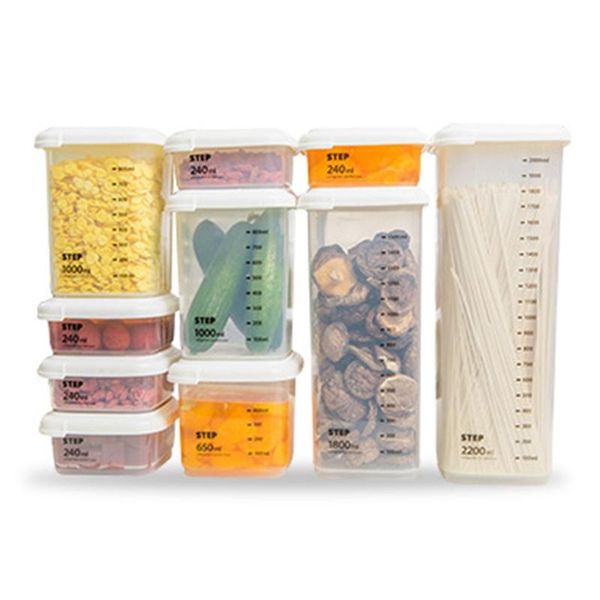 storage bottles & jars kitchen food box with scale plastic container jar bulk sealed can transparent organizer for refrigerator
storage bottles & jars kitchen food box with scale plastic container jar bulk sealed can transparent organizer for refrigerator