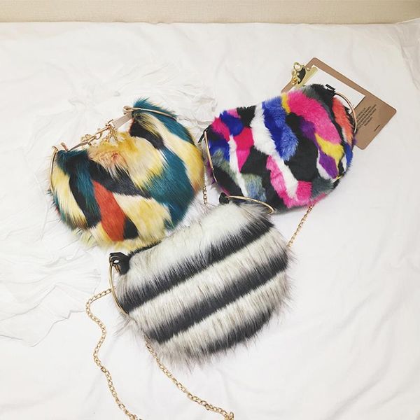 evening bags half moon fur handbag mixed color luxury hobo for women patchwork clutch chain crossbody large volume tas
evening bags half moon fur handbag mixed color luxury hobo for women patchwork clutch chain crossbody large volume tas