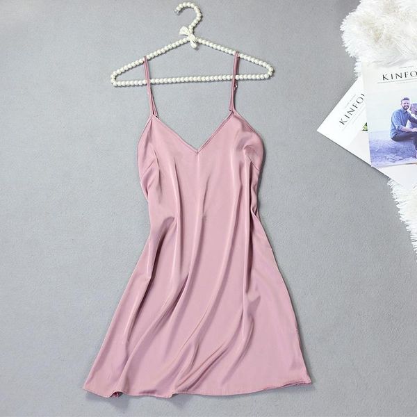 women's sleepwear thin satin women backless mini nightgown v-neck suspender skirt nightdress summer nightwear casual homewear, Black;red
women's sleepwear thin satin women backless mini nightgown v-neck suspender skirt nightdress summer nightwear casual homewear, Black;red