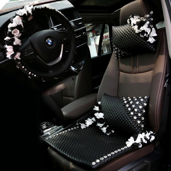 car seat covers meimeibear rhinestone leather cushion universal 38cm steering wheels for lace flowers cushions pads - black
car seat covers meimeibear rhinestone leather cushion universal 38cm steering wheels for lace flowers cushions pads - black