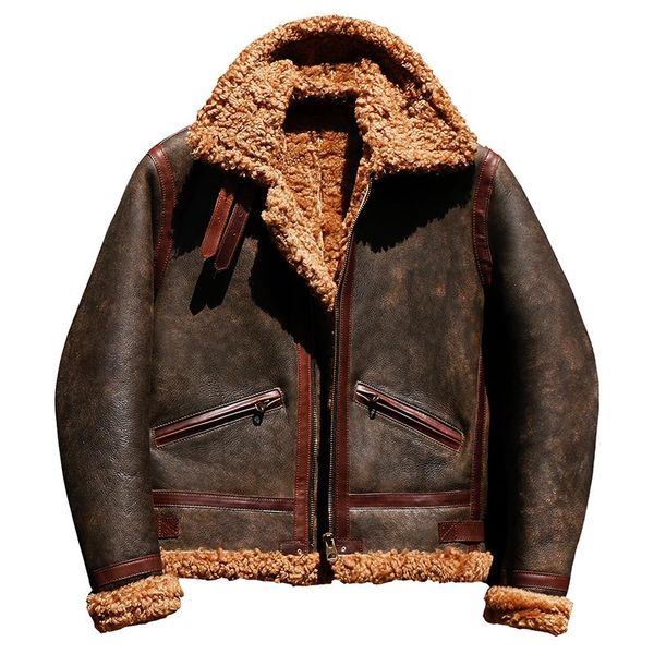 men's leather & faux cdb3-6 european us size super warm genuine sheep coat mens big b3 shearling bomber merino fur jacket, Black
men's leather & faux cdb3-6 european us size super warm genuine sheep coat mens big b3 shearling bomber merino fur jacket, Black