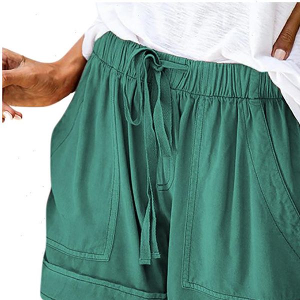 h40 plus size pocket shorts women summer 2021 streetwear casual drawstring running gym sports shorts women short feminino, White;black
h40 plus size pocket shorts women summer 2021 streetwear casual drawstring running gym sports shorts women short feminino, White;black