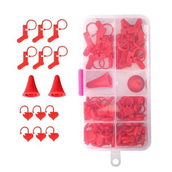 1set plastic locking stitch markers knitting needle point protectors cap knitting tool crochet latch clip sewing accessories, Black
1set plastic locking stitch markers knitting needle point protectors cap knitting tool crochet latch clip sewing accessories, Black