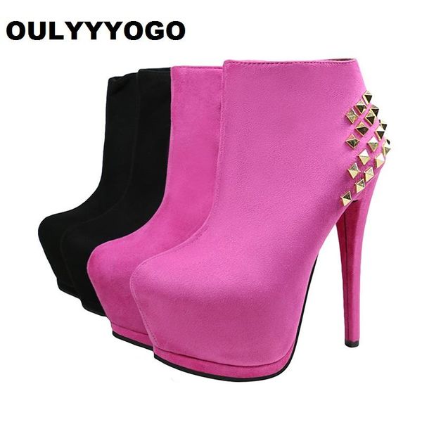 dress shoes europe and american style fashion women's ultra high heel(14.5cm) with platform boots female winter rivets pumps, Black
dress shoes europe and american style fashion women's ultra high heel(14.5cm) with platform boots female winter rivets pumps, Black