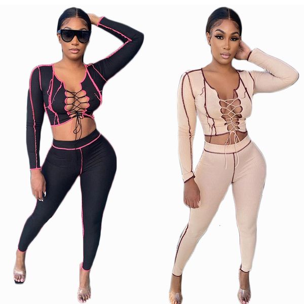 2021 new hollow out bandage fashion high waist tight suit winter drawstring lace bra & bodycon pants women two piece set gsql, Gray
2021 new hollow out bandage fashion high waist tight suit winter drawstring lace bra & bodycon pants women two piece set gsql, Gray