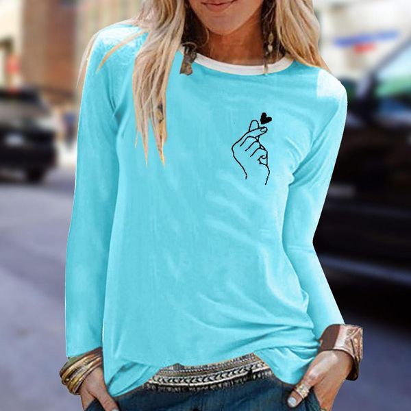 women tshirt finger printing long sleeve t shirt women casual bottoms ladies o neck friends tee shirt femme polera mujer, White
women tshirt finger printing long sleeve t shirt women casual bottoms ladies o neck friends tee shirt femme polera mujer, White