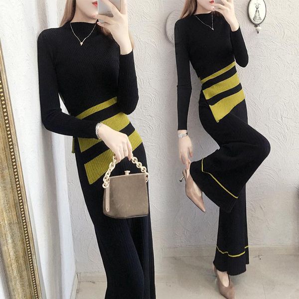 two piece dress knitted sweater set women 2 and pants korean tracksuit ensemble femme survetement conjunto feminino, White
two piece dress knitted sweater set women 2 and pants korean tracksuit ensemble femme survetement conjunto feminino, White