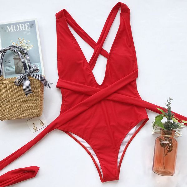 swimsuit women solid one piece push up lace up bandage bodysuit brazilian deep v neck backless bathing suit swimwear
swimsuit women solid one piece push up lace up bandage bodysuit brazilian deep v neck backless bathing suit swimwear