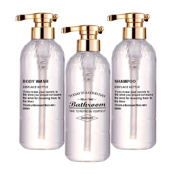 liquid soap dispenser clear shampoo bottle bathroom shower gel refillable bottles pet pressing conditioner lotion container 500ml
liquid soap dispenser clear shampoo bottle bathroom shower gel refillable bottles pet pressing conditioner lotion container 500ml
