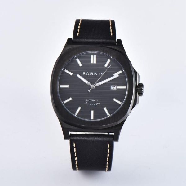 wristwatches 44mm sapphire glass black dial date widnow leather strap luminous miyota 821a automatic men's watch, Slivery;brown
wristwatches 44mm sapphire glass black dial date widnow leather strap luminous miyota 821a automatic men's watch, Slivery;brown