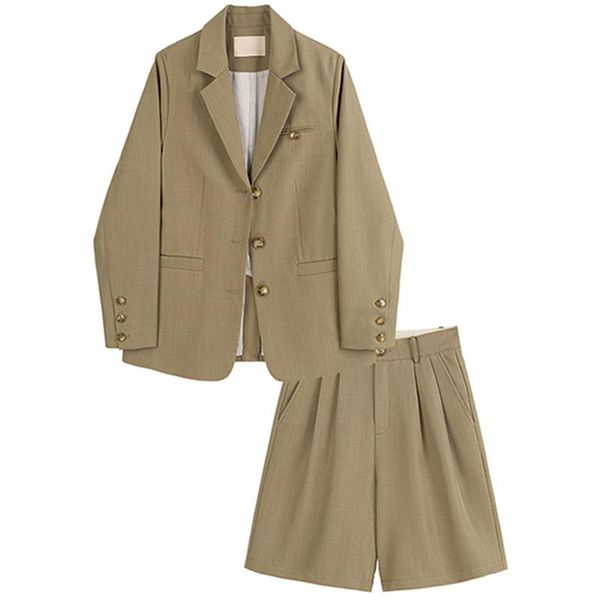 women's tracksuits casual two piece blazer suit sets women office elegant loose jacket coat spring high waist short pants outfits femal, Gray
women's tracksuits casual two piece blazer suit sets women office elegant loose jacket coat spring high waist short pants outfits femal, Gray