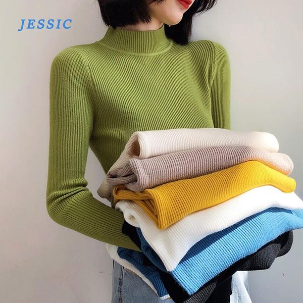 women's sweaters jessic winter knitting sweater pullovers women long sleeve turtleneck knitted chic clothes female casual streetwear, White;black
women's sweaters jessic winter knitting sweater pullovers women long sleeve turtleneck knitted chic clothes female casual streetwear, White;black