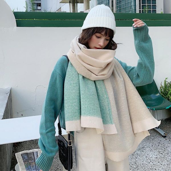 scarves korean autumn and winter arrival scarf men women couple long big soft outdoor patchwork warm tassel shawl, Blue;gray
scarves korean autumn and winter arrival scarf men women couple long big soft outdoor patchwork warm tassel shawl, Blue;gray