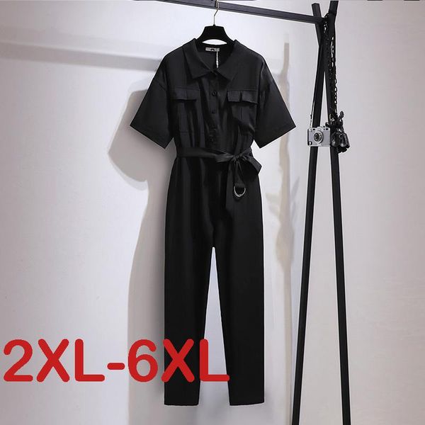 plus size pants summer black jumpsuit women overalls elegant long female pocket belt jumpsuits rompers overall for woman
plus size pants summer black jumpsuit women overalls elegant long female pocket belt jumpsuits rompers overall for woman