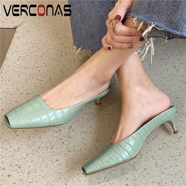 verconas casual peep toe women sandals spring summer genuine leather pumps fashion concise high heels shoes woman slipper, Black
verconas casual peep toe women sandals spring summer genuine leather pumps fashion concise high heels shoes woman slipper, Black