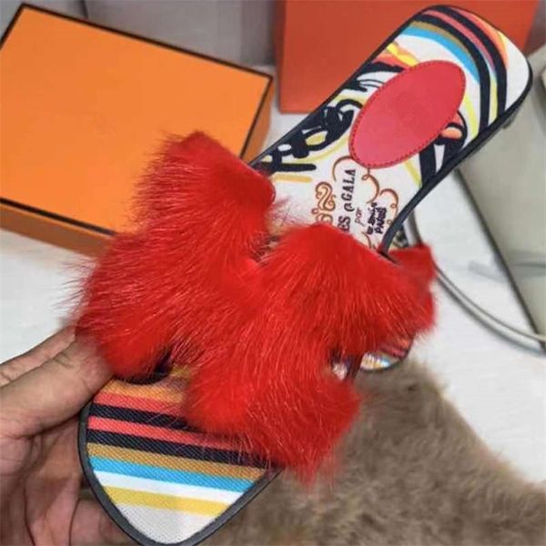 sandals style plush women's slippers spring and summer mink leather fashion flat shoes beach, Black
sandals style plush women's slippers spring and summer mink leather fashion flat shoes beach, Black