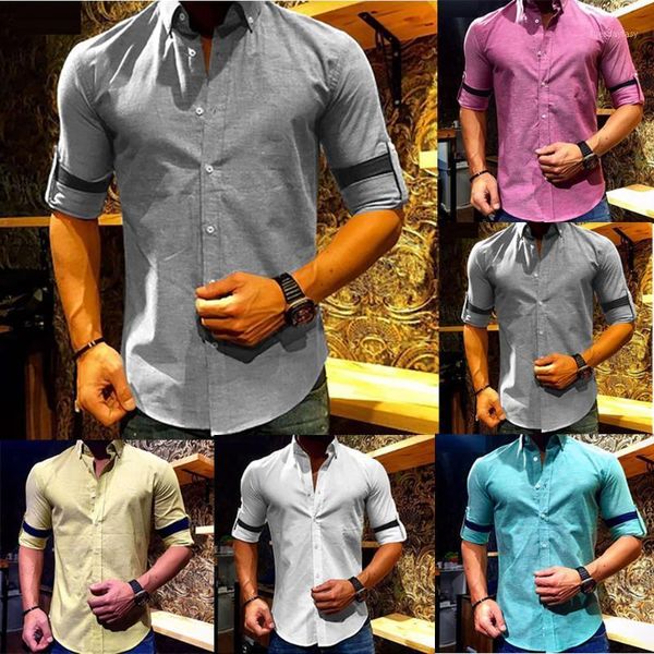 men's casual shirts fashion men's baggy cotton linen solid long sleeve button retro blouse spring 2021 w5011, White;black
men's casual shirts fashion men's baggy cotton linen solid long sleeve button retro blouse spring 2021 w5011, White;black