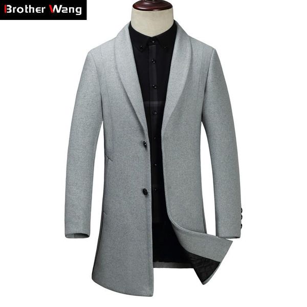 men's wool & blends 2021 winter long coat business fashion slim fit thicken warm overcoat male brand trench, Black
men's wool & blends 2021 winter long coat business fashion slim fit thicken warm overcoat male brand trench, Black