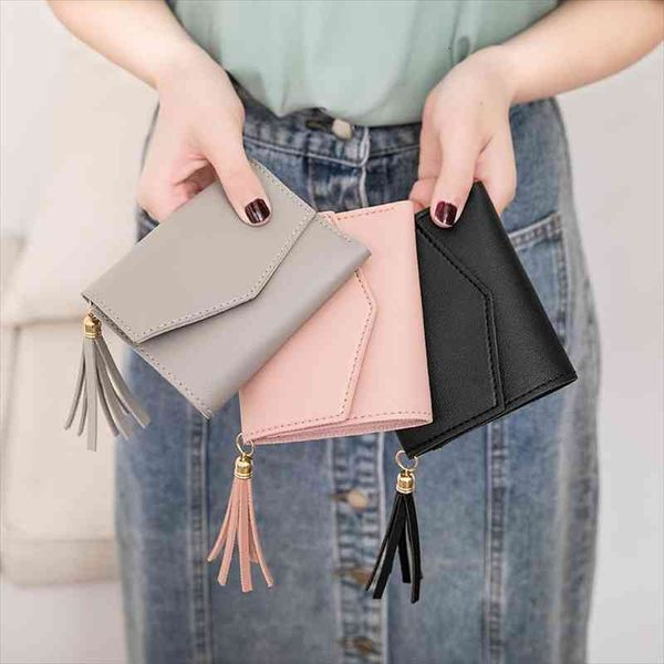 fashion womens trifold wallet small mini leather credit card holder with snap closure korean style tassel, Red;black
fashion womens trifold wallet small mini leather credit card holder with snap closure korean style tassel, Red;black