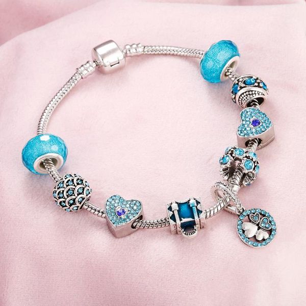 charm bracelets luxury blue rhinestone crystal bead bracelet women crown tree of life pendant silver snake chain bangles jewelry, Golden;silver
charm bracelets luxury blue rhinestone crystal bead bracelet women crown tree of life pendant silver snake chain bangles jewelry, Golden;silver
