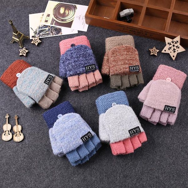 five fingers gloves winter warm thick woolen women' knitted flipping fingerless exposed no finger women, Blue;gray
five fingers gloves winter warm thick woolen women' knitted flipping fingerless exposed no finger women, Blue;gray