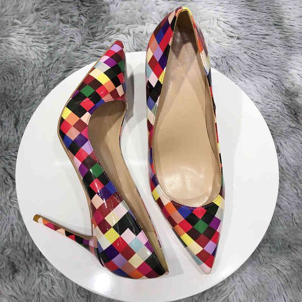 designers spring red bottom dress shoes with box gingham patent leather pointed toe high heels women party wedding loafers s, Black
designers spring red bottom dress shoes with box gingham patent leather pointed toe high heels women party wedding loafers s, Black