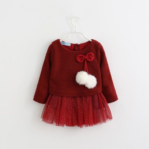girl's dresses baby o-neck long sleeve casual fashion hairball decor knitted sweater a-line lace patchwork winter, Red;yellow
girl's dresses baby o-neck long sleeve casual fashion hairball decor knitted sweater a-line lace patchwork winter, Red;yellow