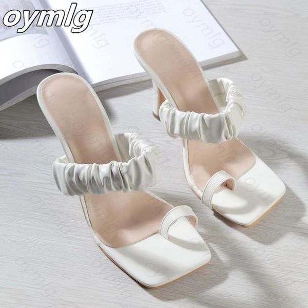 sandals slippers women pleated mid heel shoes square toe block heels slides female summer ladies white large size 35-42, Black
sandals slippers women pleated mid heel shoes square toe block heels slides female summer ladies white large size 35-42, Black
