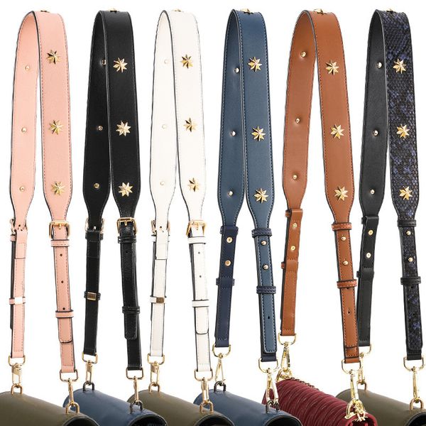 custom/wholesale adjustable shoulder strap fashion hardware star pu bag strap women handbags accessories decorative wide belts c0225, Black
custom/wholesale adjustable shoulder strap fashion hardware star pu bag strap women handbags accessories decorative wide belts c0225, Black