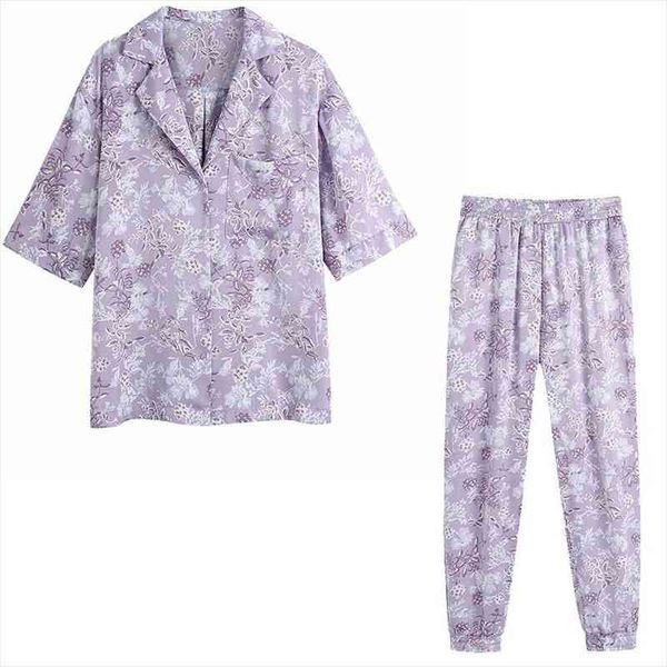 women 2 piece set print loose shirt and trousers oversized blouse trousers woman pajama style sets outfits, White
women 2 piece set print loose shirt and trousers oversized blouse trousers woman pajama style sets outfits, White
