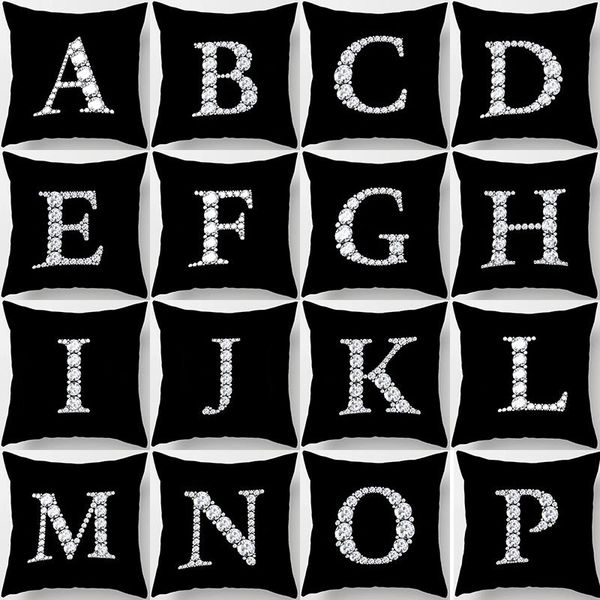cushion/decorative pillow black white crystal diamond print letter pillowcase 45*45cm alphabet cushion cover polyester cojines decorativos p
cushion/decorative pillow black white crystal diamond print letter pillowcase 45*45cm alphabet cushion cover polyester cojines decorativos p