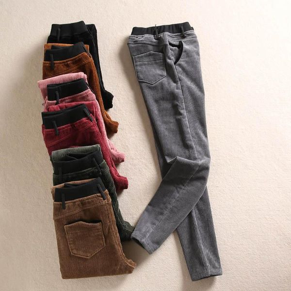 women's pants & capris autumn winter corduroy women elastic waist large size casual trousers long sweatpants black pencil c5721, Black;white
women's pants & capris autumn winter corduroy women elastic waist large size casual trousers long sweatpants black pencil c5721, Black;white